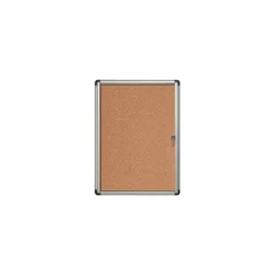 Bulletin*MasterVision ® Slim-Line Enclosed Cork Bulletin Board, Cork, 38" X 28" X 1 3/8" (VT630101690)