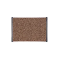 Bulletin*MasterVision ® Tech Cork Board, 36" x 48", Silver and Black Frame (BVCMVI050501)