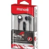 Wired Active Noise Canceling Earbuds, Black (MAX199621)<Maxell Clearance