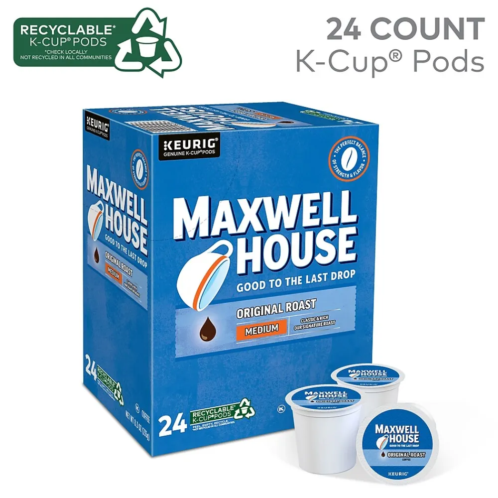 Maxwell House Original Roast Coffee Keurig® K-Cup® Pods, Medium Roast, 24/Box (5469)