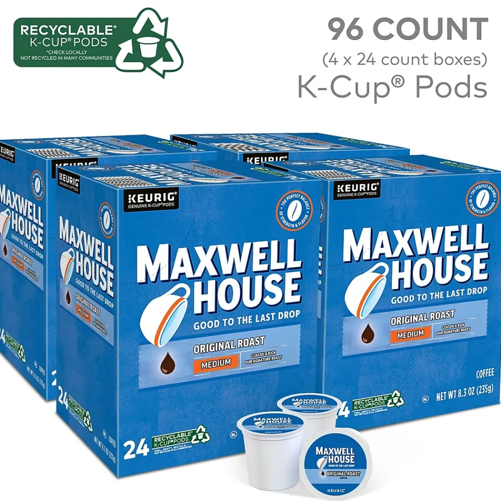 Maxwell House Original Roast Coffee, Keurig K-Cup Pod, Medium Roast, 96/Carton (5469CT)