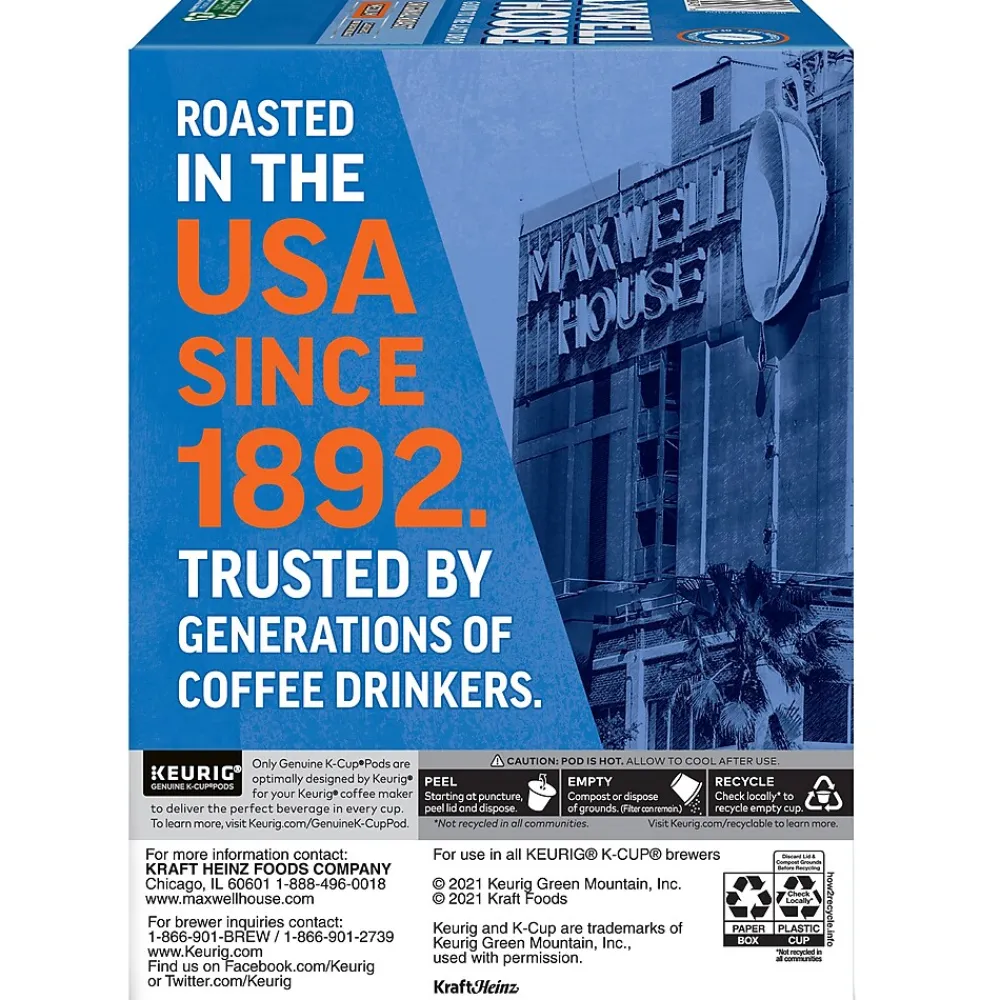 Maxwell House Original Roast Coffee, Keurig K-Cup Pod, Medium Roast, 96/Carton (5469CT)