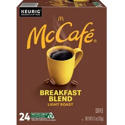 McCafe Breakfast Blend Coffee Keurig® K-Cup® Pods, Light Roast, 24/Box (5000201384)