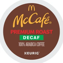 McCafe Premium Roast Decaf Coffee Keurig® K-Cup® Pods, Medium Roast, 24/Box (5000201380)