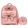 McKlein ACADIA Mini Bow Backpack with Coin Purse, Pink (99719)