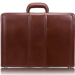 Coughlin Expandable Attache Briefcase, Top Grain Cowhide Leather, Brown (80464)<McKlein Online