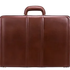 Coughlin Expandable Attache Briefcase, Top Grain Cowhide Leather, Brown (80464)<McKlein Online