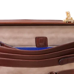 Coughlin Expandable Attache Briefcase, Top Grain Cowhide Leather, Brown (80464)<McKlein Online