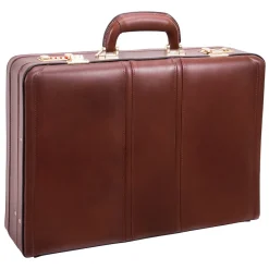 Coughlin Expandable Attache Briefcase, Top Grain Cowhide Leather, Brown (80464)<McKlein Online
