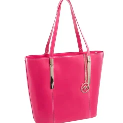 CRISTINA Fuchsia Genuine Leather Tote with Tablet Pocket, Large (97543)<McKlein Discount