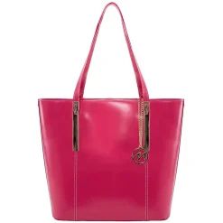 CRISTINA Fuchsia Genuine Leather Tote with Tablet Pocket, Large (97543)<McKlein Discount
