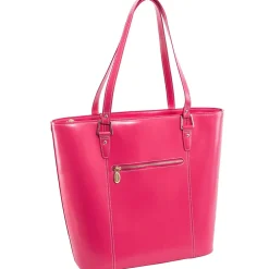 CRISTINA Fuchsia Genuine Leather Tote with Tablet Pocket, Large (97543)<McKlein Discount