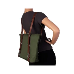 Dylan N Series Green Nylon Tote, Medium (18481)<McKlein Outlet