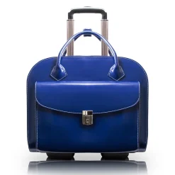 Granville L Series Laptop Briefcase, Navy Genuine Leather (96147A)<McKlein Online