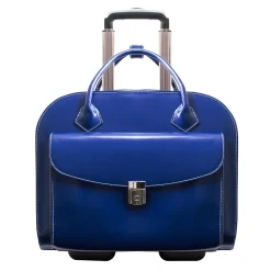 Granville L Series Laptop Briefcase, Navy Genuine Leather (96147A)<McKlein Online
