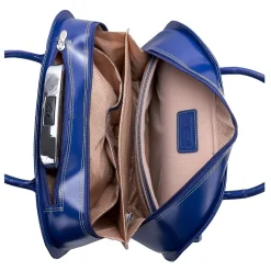 Granville L Series Laptop Briefcase, Navy Genuine Leather (96147A)<McKlein Online