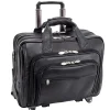 I Series Laptop Rolling Briefcase, Black Leather (43185)<McKlein Outlet