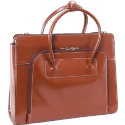 LAKE FOREST W Series Laptop Briefcase, Brown Genuine Leather (94334)<McKlein