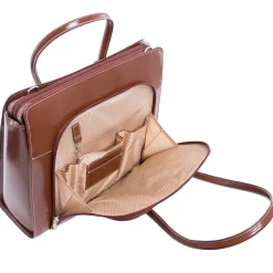 LAKE FOREST W Series Laptop Briefcase, Brown Genuine Leather (94334)<McKlein