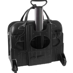 Lakewood, Checkpoint-Friendly Detachable Wheeled Laptop Briefcase, Top Grain Cowhide Leather, Black (96615)<McKlein Hot