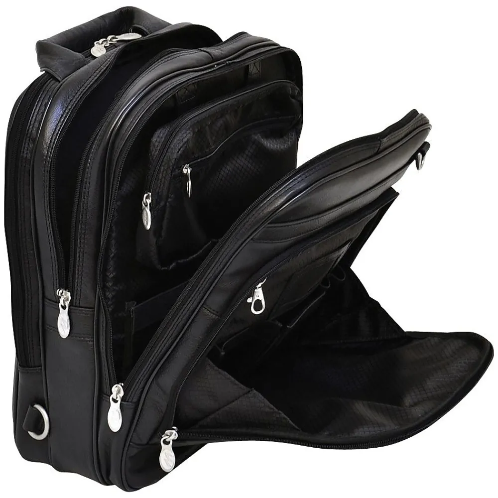 Laptop Pouch, Black Leather (4165)<McKlein Hot