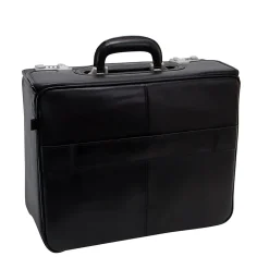 Laptop Roller, Black Leather (84665)<McKlein Clearance