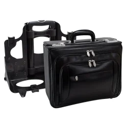 Laptop Roller, Black Leather (84665)<McKlein Clearance