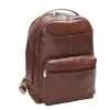 McKlein Leather Dual Compartment Laptop Backpack, Parker, Pebble Grain Calfskin Leather, Brown (88554)