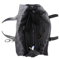 Leather Roll Top Laptop Briefcase, Edgefield, Pebble Grain Calfskin Leather, Black (88755)<McKlein Online