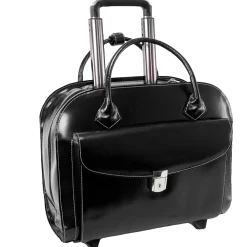 Limited Edition Laptop Briefcase, Black Leather (96145A)<McKlein Best