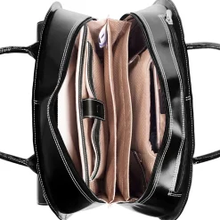 Limited Edition Laptop Briefcase, Black Leather (96145A)<McKlein Best