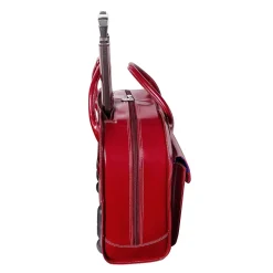Limited Edition Laptop Rolling Briefcase, Red Leather (96146A)<McKlein