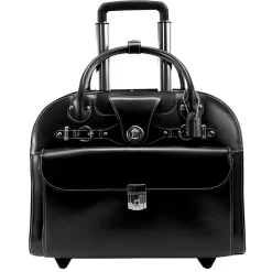 Limited Edition Laptop Briefcase, Black Leather (96315C)<McKlein Discount