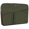 N Series AUBURN Nylon Laptop Sleeve for 15" Laptops, Green (18321)<McKlein Outlet