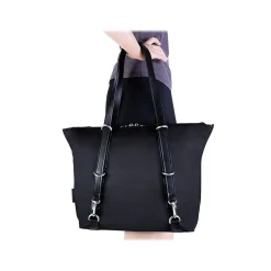 N Series DYLAN Nylon Convertible Backpack Tote, Medium, Black (18485)<McKlein Discount