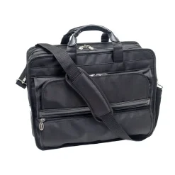 P Series Laptop Briefcase, Black Nylon (56445)<McKlein Outlet