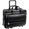 P Series Laptop Briefcase, Black Leather (86445)<McKlein