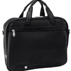Pearson Expandable Double Compartment Laptop Briefcase, Tech-Lite Ballistic Nylon, Black (74565)<McKlein Best