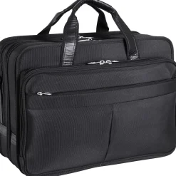 R Series Laptop Briefcase, Black Nylon (73985)<McKlein Hot