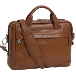S Series Laptop Briefcase, Brown Leather (15474)<McKlein Clearance