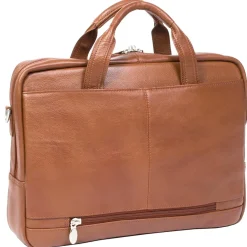 S Series Laptop Briefcase, Brown Leather (15484)<McKlein Best