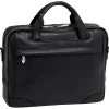 S Series Laptop Briefcase, Black Leather (15495)<McKlein Clearance