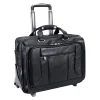 S Series Laptop Rolling Briefcase, Black Leather (15705)<McKlein Sale