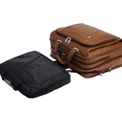 S Series, RIVER WEST, Pebble Grain Calfskin Leather, Fly-Through Checkpoint-Friendly Laptop Briefcase, Brown (15714)<McKlein Sale