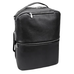 McKlein U Series East Side Laptop Backpack, Black Leather (18875)