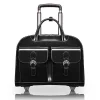 W Series Laptop Briefcase, Black Leather (96185A)<McKlein New