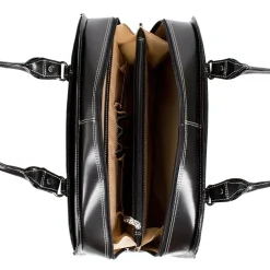 W Series Laptop Briefcase, Black Trimmed In Sand Leather (96525)<McKlein New