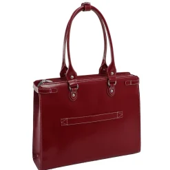 W Series Laptop Briefcase, Red Leather (94836)<McKlein Sale