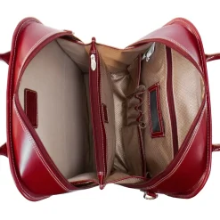 W Series Laptop Roller, Red Trimmed In Sand Leather (96496)<McKlein