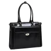 W Series, WINNETKA, Genuine Cowhide Leather,Ladies' Laptop Briefcase w/ Removable Sleeve, Black (94835)<McKlein Outlet